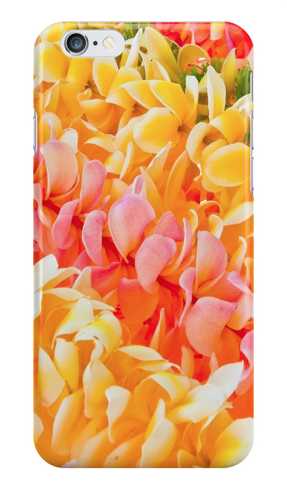Diagonal Plumeria Leis iPhone Case