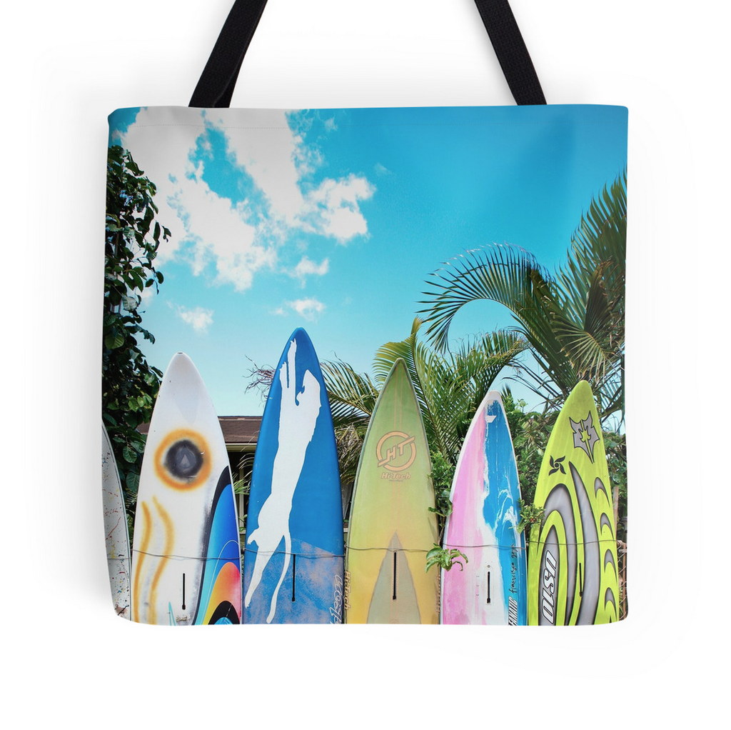 Fun Surf Fence Tote Bag