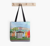 Paia Rainbow Surf Fence Tote Bag