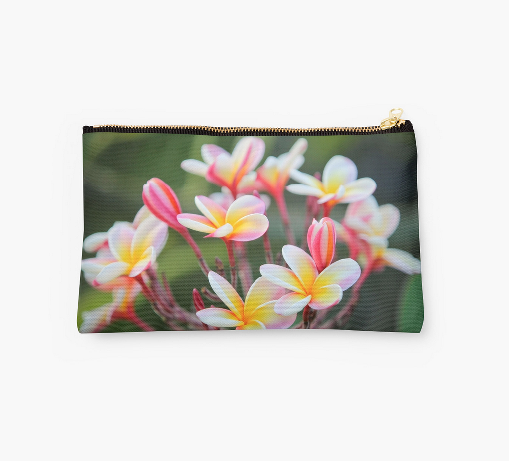 Hot Pink Plumeria Clutch