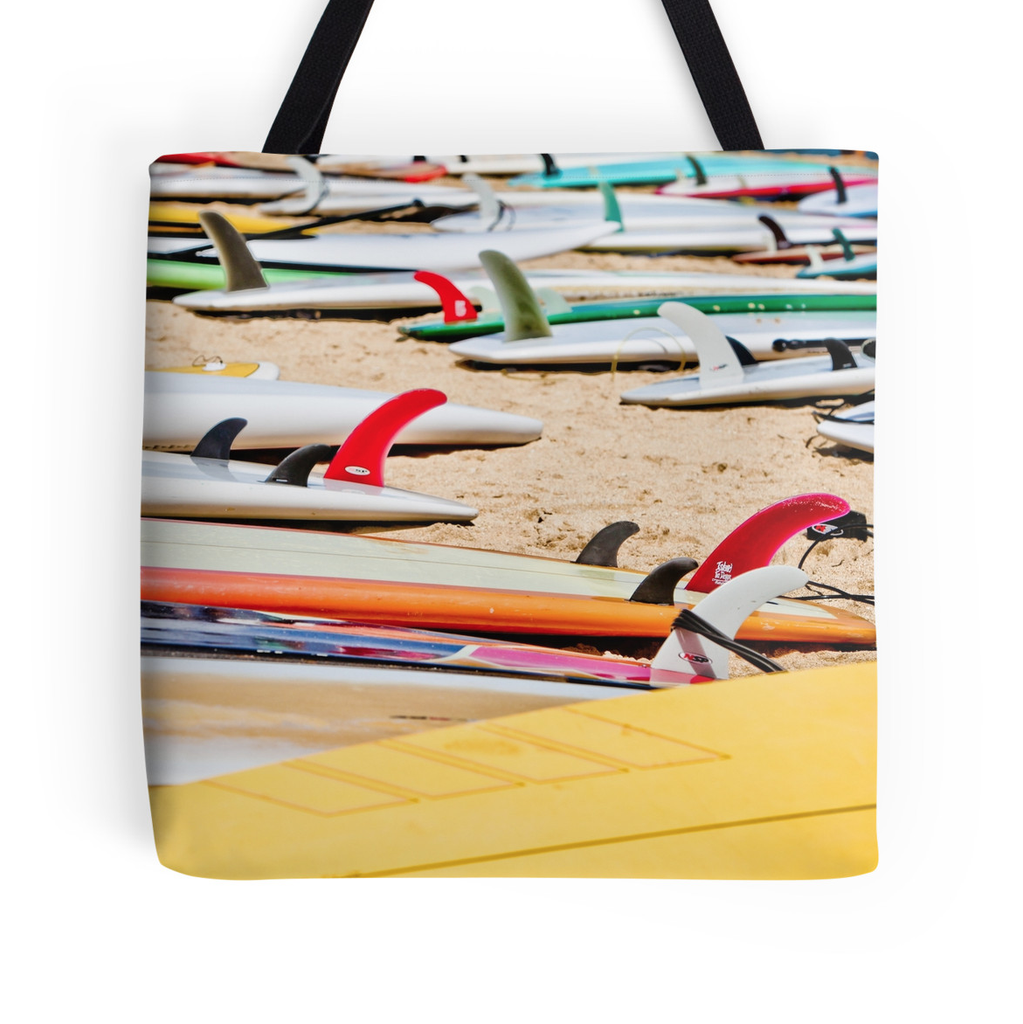 Rainbow Surf Fins Tote Bag