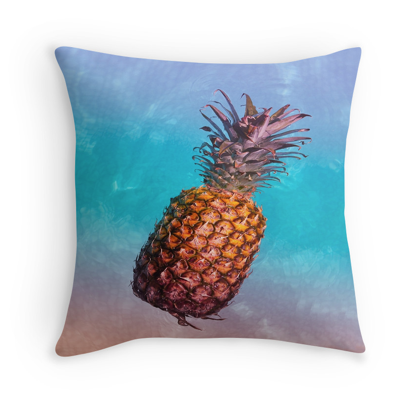 Rainbow Waters Pineapple Pillow