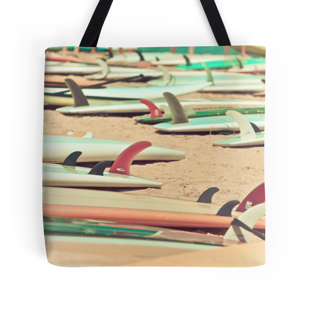 Retro Surf Fins Tote Bag