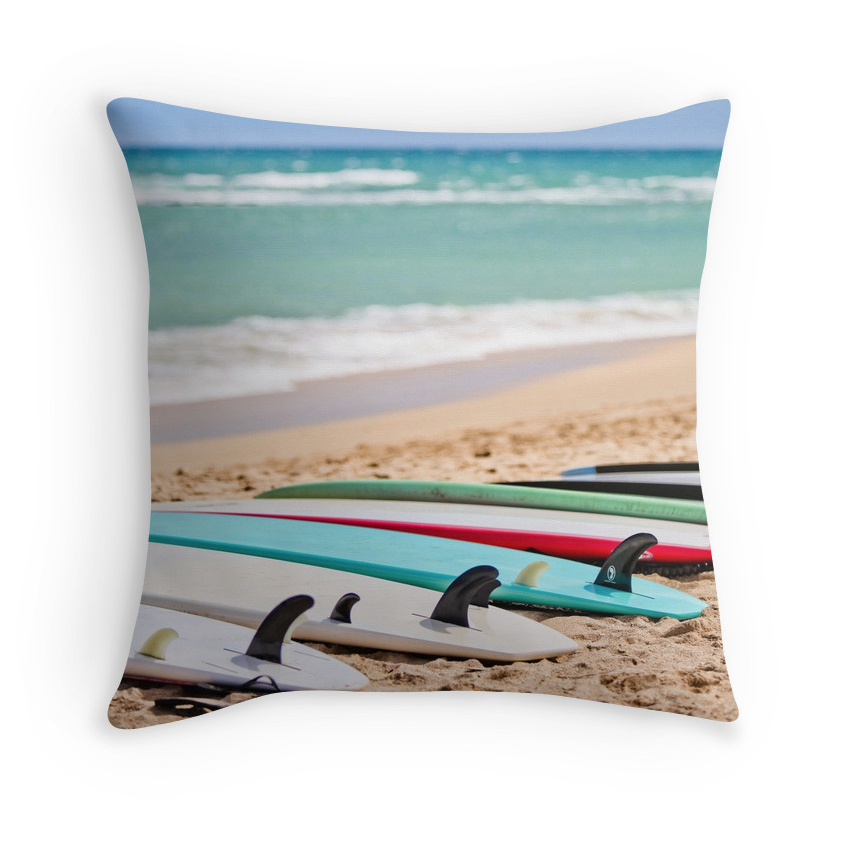 Ocean Blues & Boards Pillow