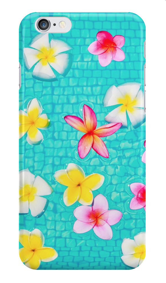 Colorful Floating Plumeria iPhone Case