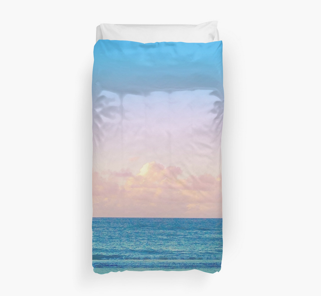 Cotton Candy Beach Sunset Duvet