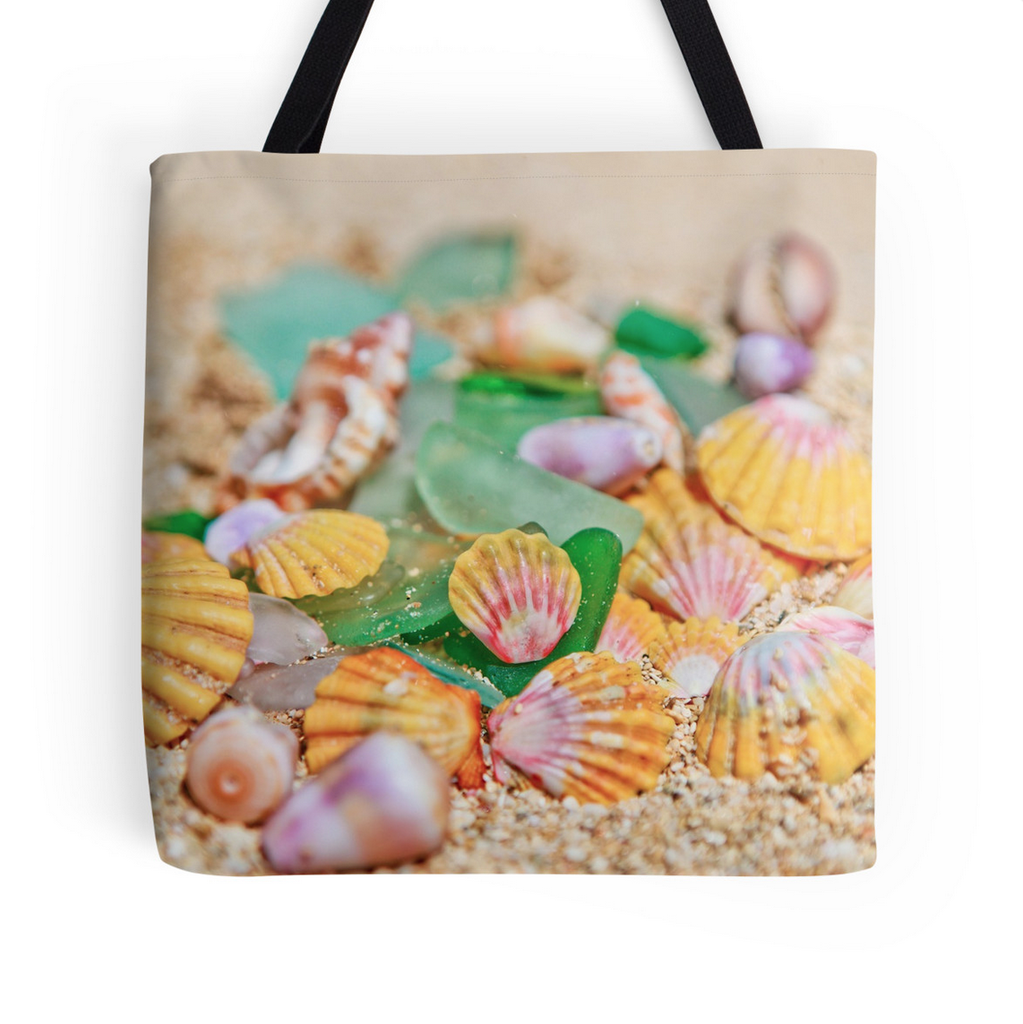 Soft Sunrise Shells Tote Bag