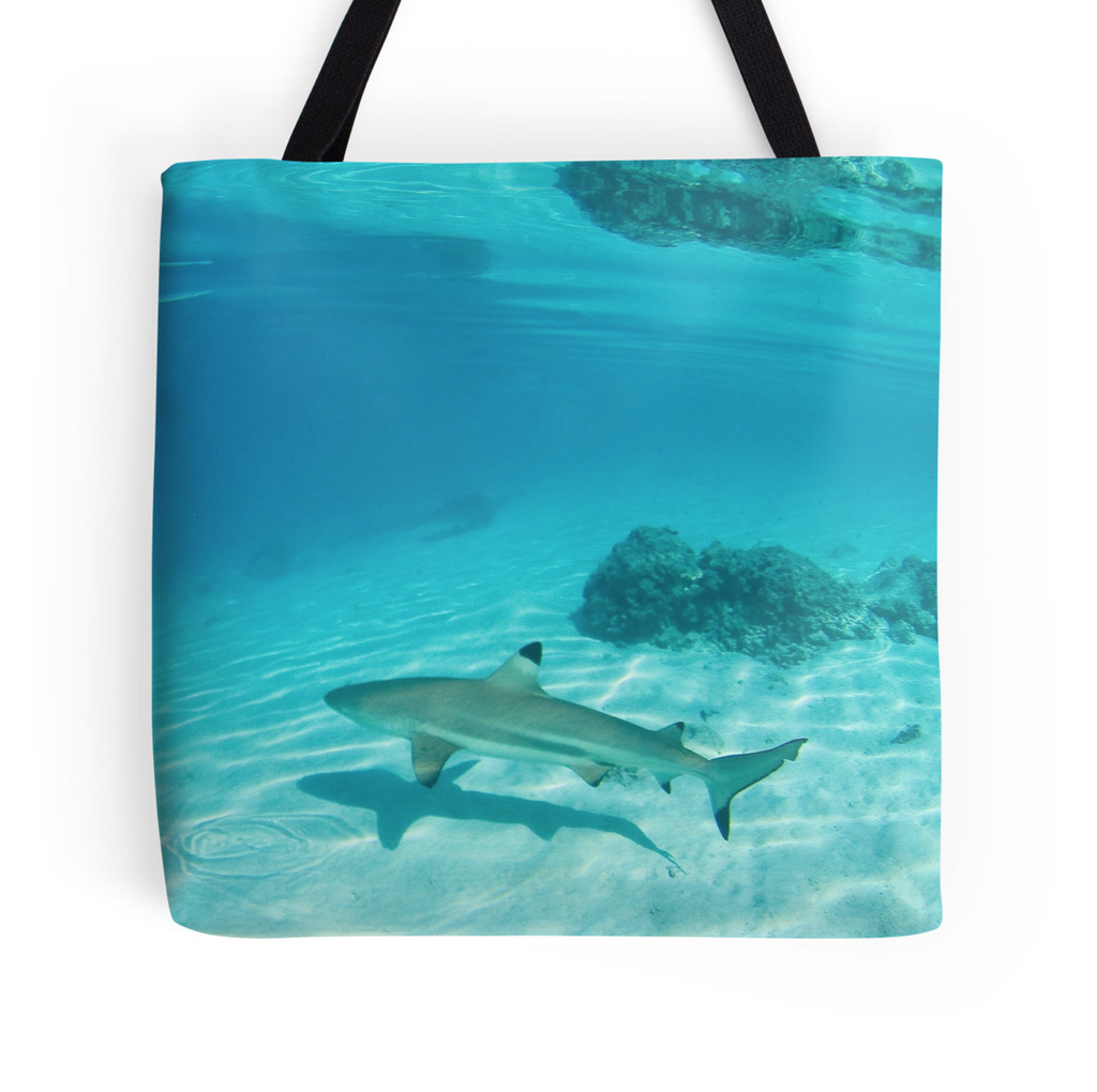 Tahitian Reef Shark Tote Bag