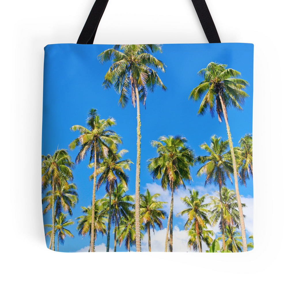 Temae Palm Trees Tote Bag