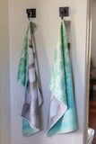 White Coral & Bora Bora Ocean Tea Towel