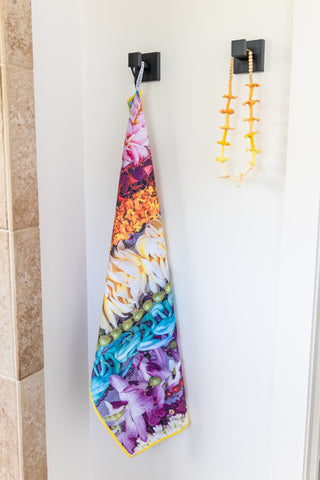 Plumeria & Rainbow Lei Tea Towel