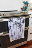 Black & White Palms & Tribal Tea Towel