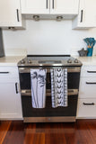 Black & White Palms & Tribal Tea Towel