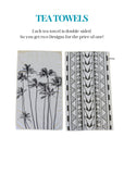 Black & White Palms & Tribal Tea Towel