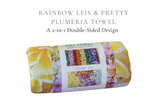 Rainbow Leis & Pretty Plumerias Towel