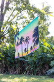 Neon Sunset Palms Towel
