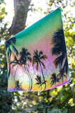 Neon Sunset Palms Towel