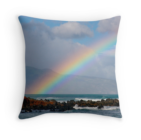 Bright Rainbow Pillow