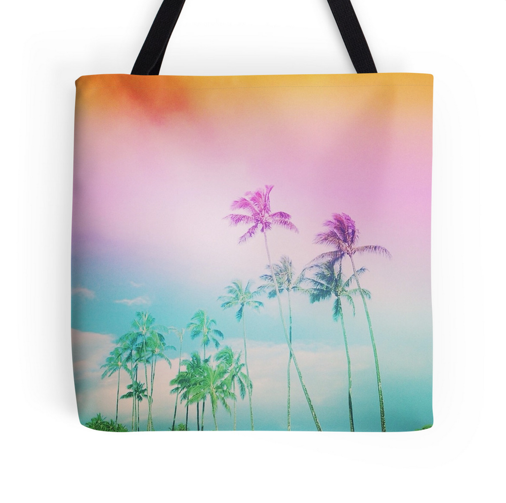 Cotton Candy Palms Tote Bag