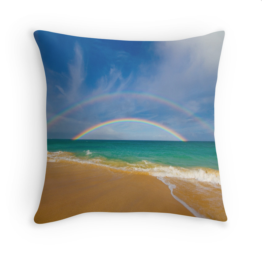 Double Rainbow Pillow