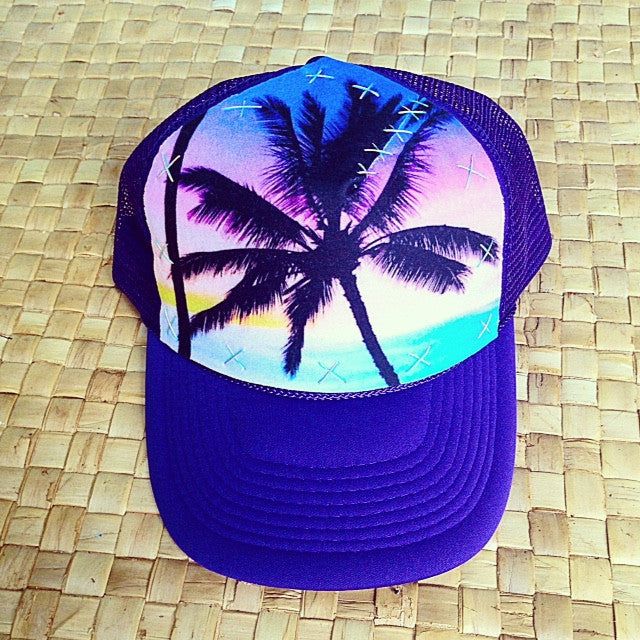 Purple Sunset Palm Hat