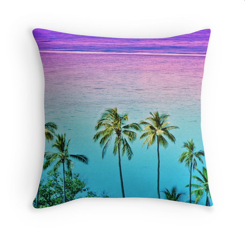 Moorea Sunset Palm Pillow