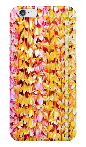 Pink & Yellow Plumeria Leis iPhone Case