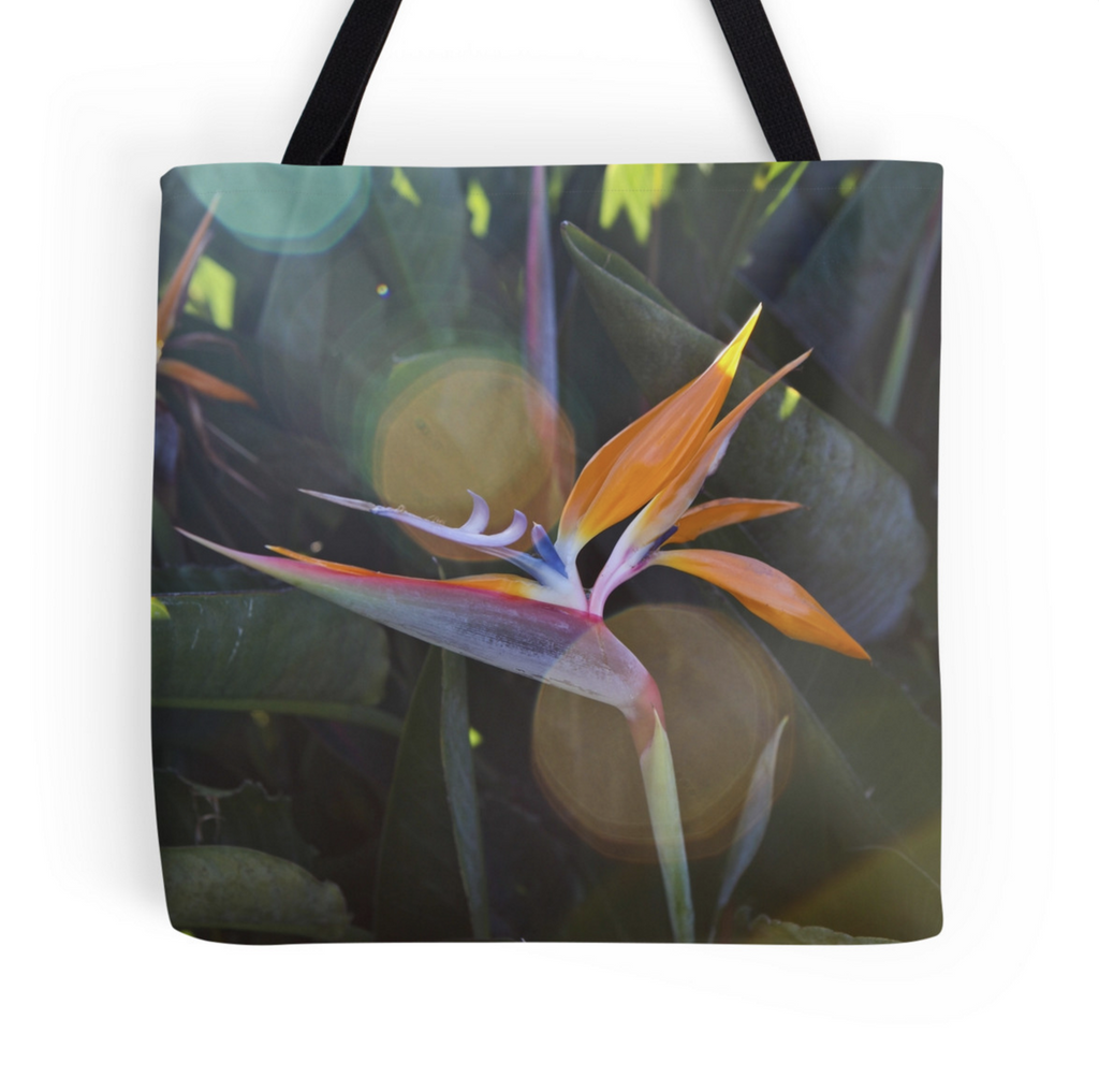 Sunny Bird of Paradise Tote Bag