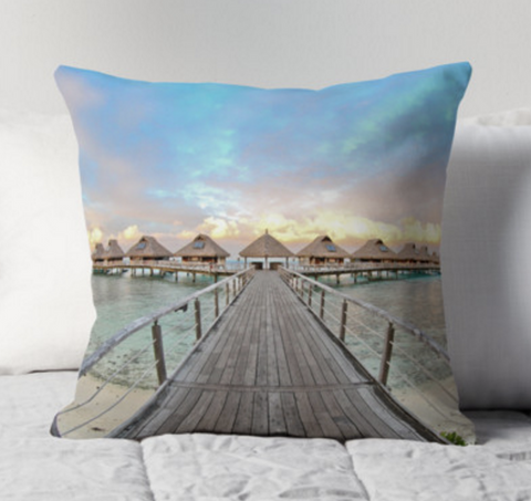 Bora Bora Bungalow Pillow