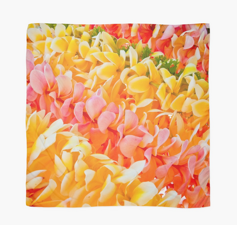 Diagonal Plumeria Leis Sarong