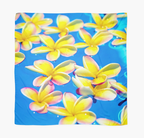 Floating Yellow Plumerias Sarong