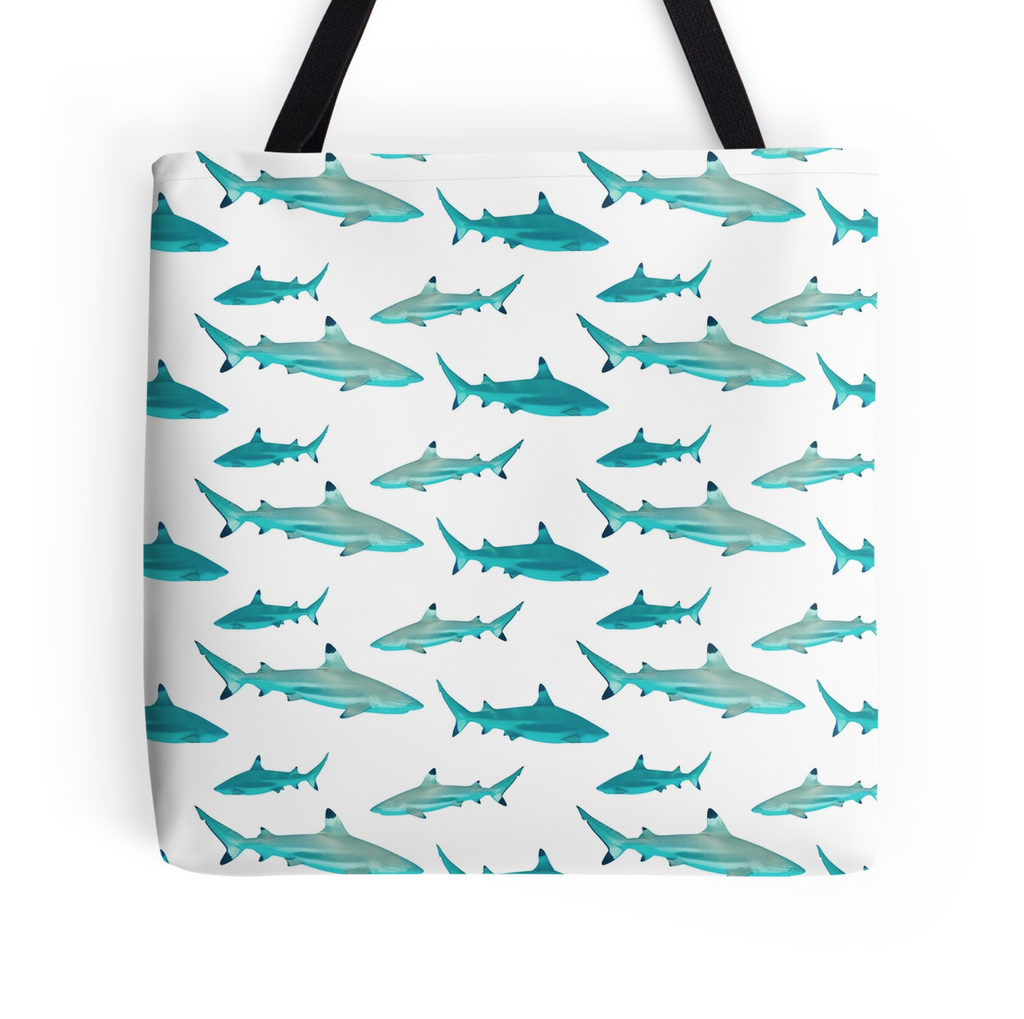 Tahiti Shark Tote Bag