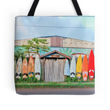 Paia Rainbow Surf Fence Tote Bag