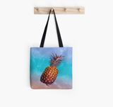 Rainbow Waters Pineapple Tote Bag