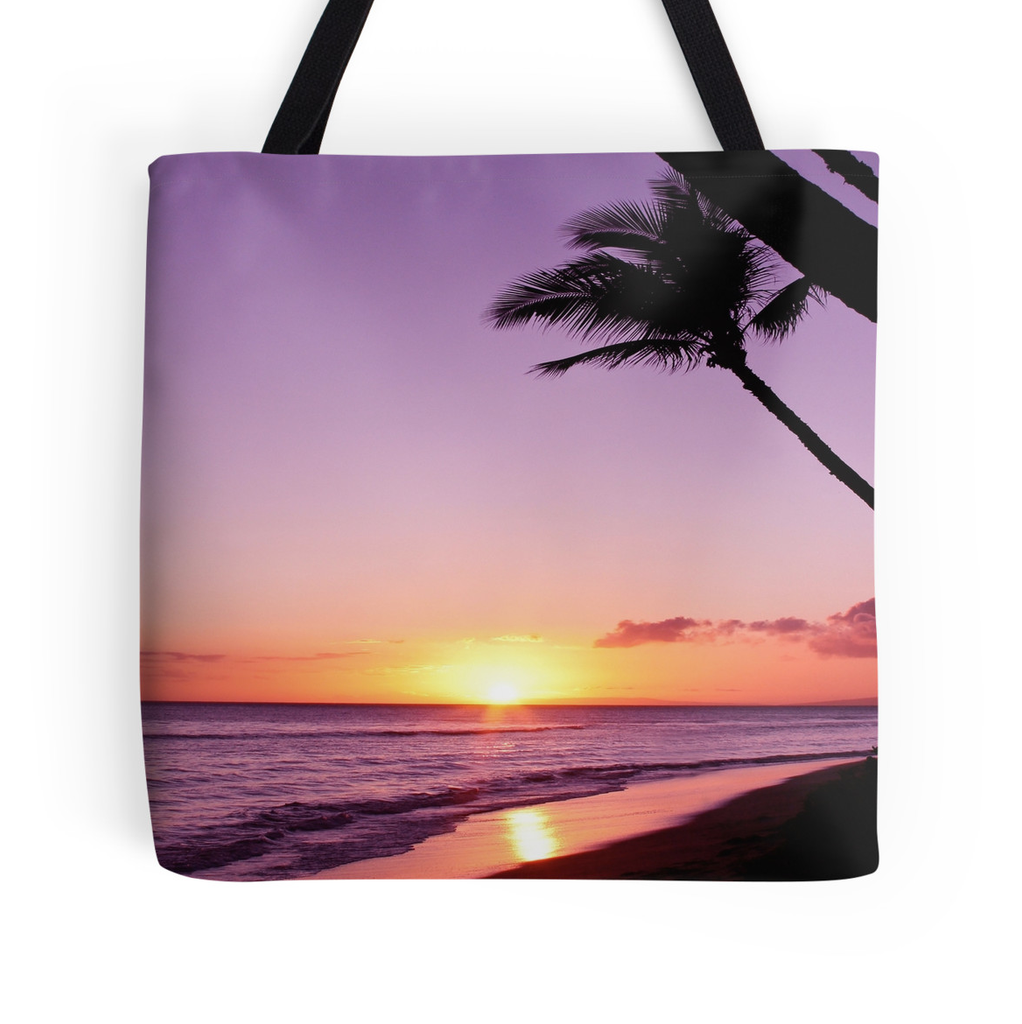 Ka'anapali Purple Sunset Tote Bag