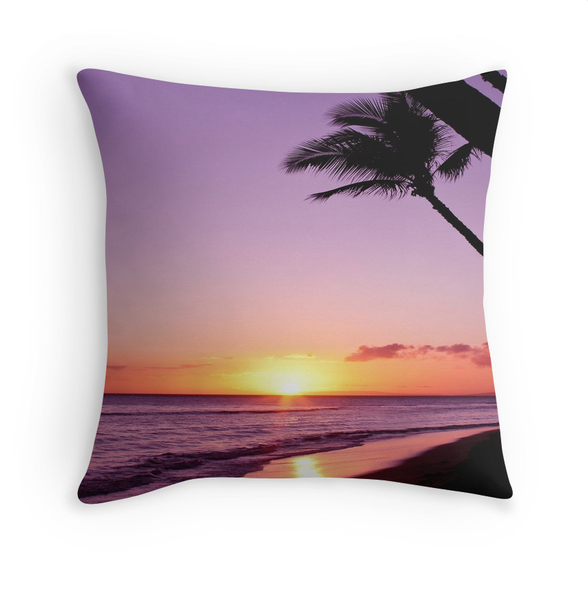 Ka'anapali Purple Sunset Pillow