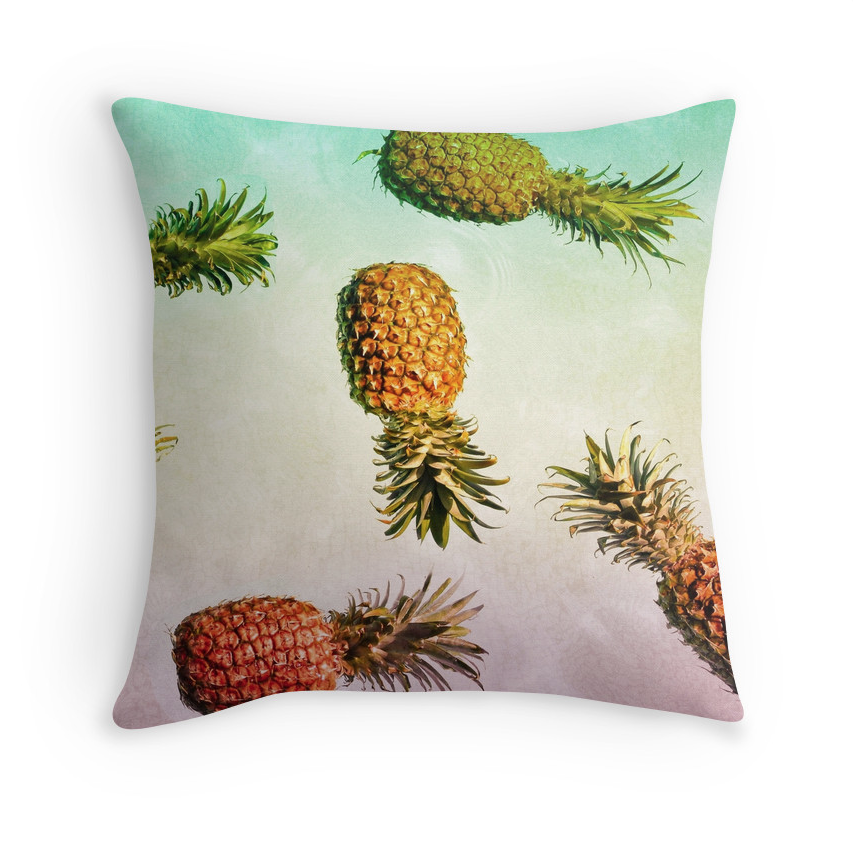 Rasta Colored Pineapples Pillow
