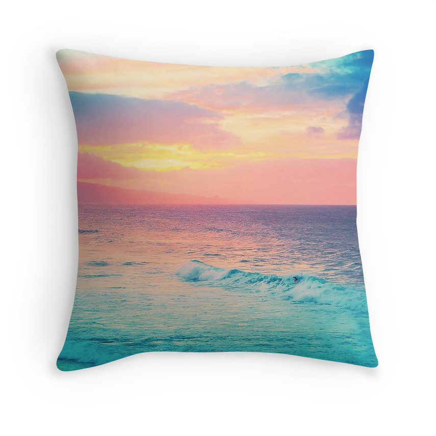 Ho'okipa's Heavenly Sunset Pillow