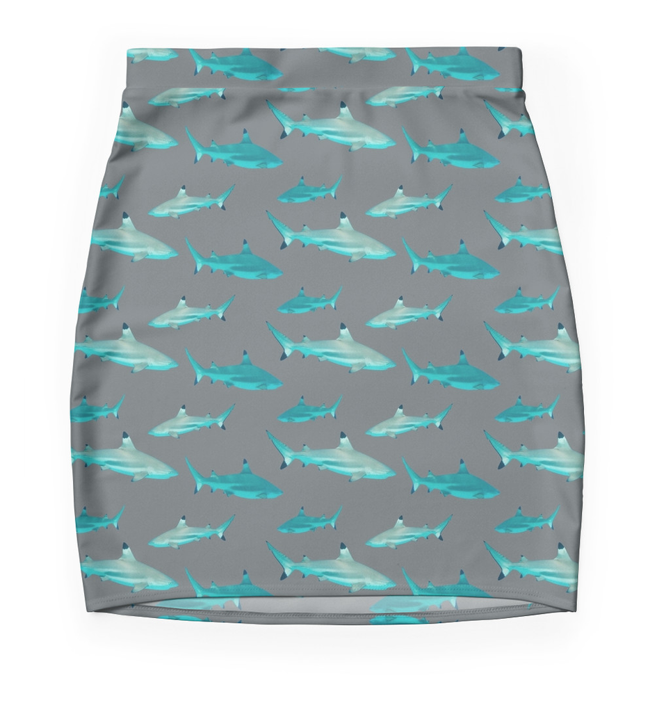 Grey Tahiti Shark Skirt
