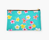 Colorful Floating Plumerias Clutch
