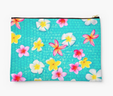 Colorful Floating Plumerias Clutch