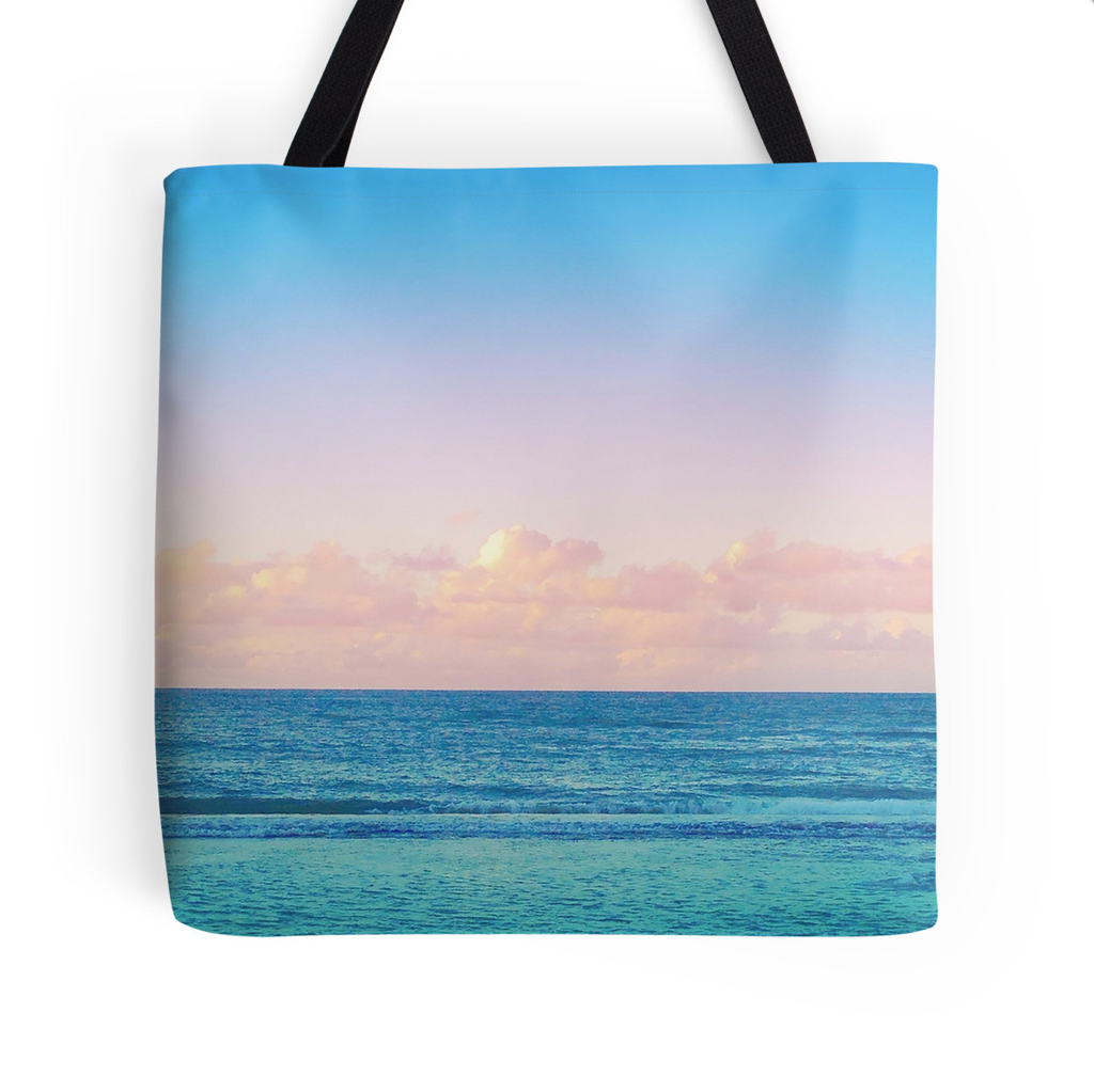 Cotton Candy Beach Sunset Tote Bag