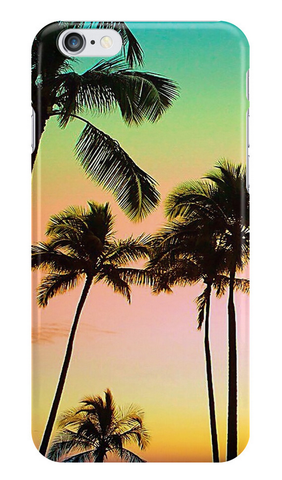 Neon Sunset Palms iPhone Case