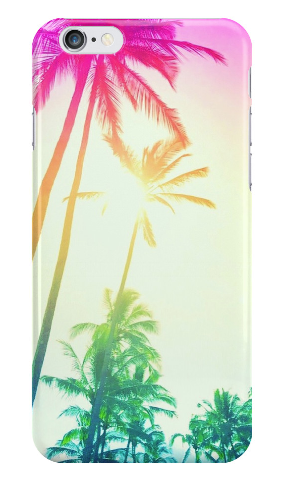 Rainbow Palm Skies iPhone Case
