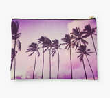 Purple Sunset Palms Clutch