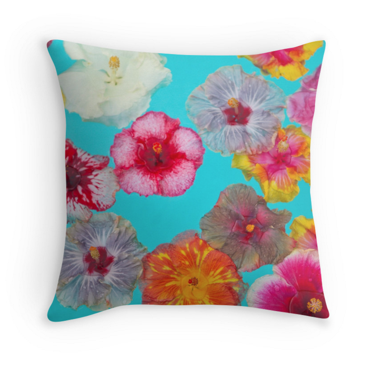 Hibiscus Pool Party Pillow