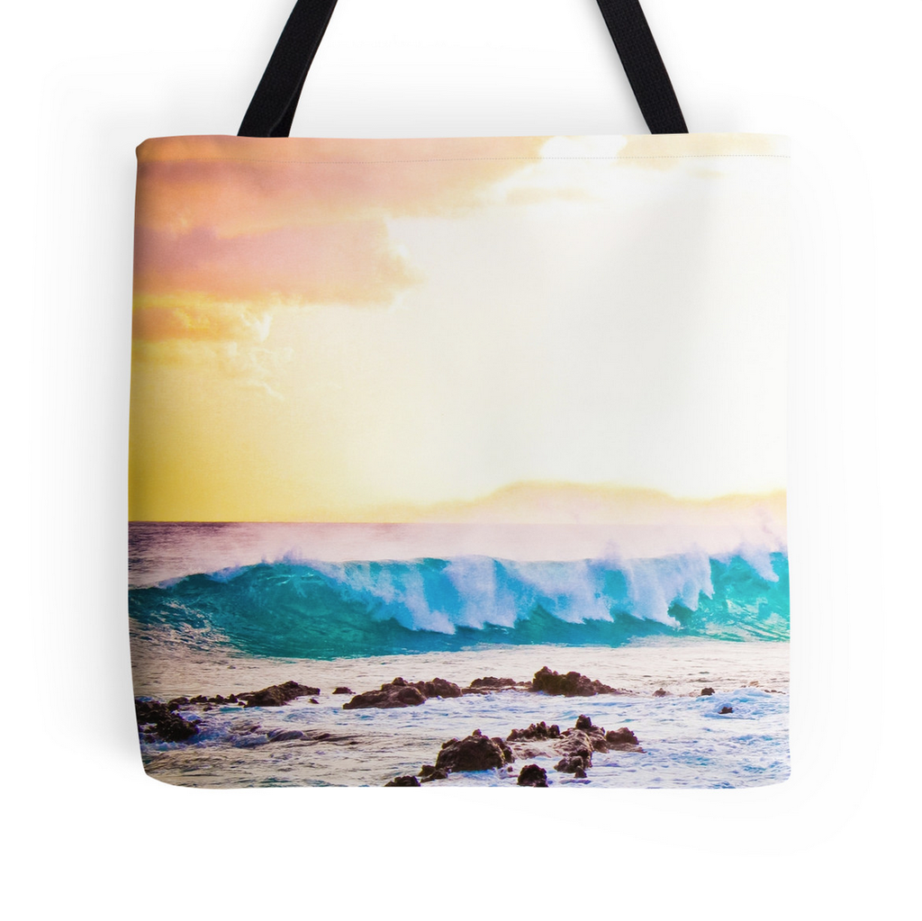 Secret Sunset Wave Tote Bag